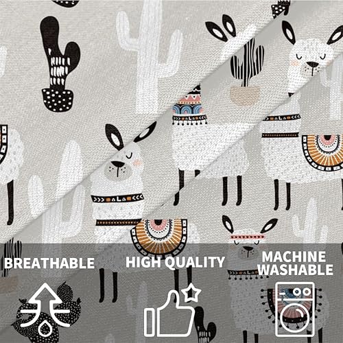 Miniatura 2 de XMNYGJ Juego de 2 fundas de almohada cuadradas decorativas de 20 x 20 pulgadas, diseño de cactus, llama, camello y llama, para sofá, cama,