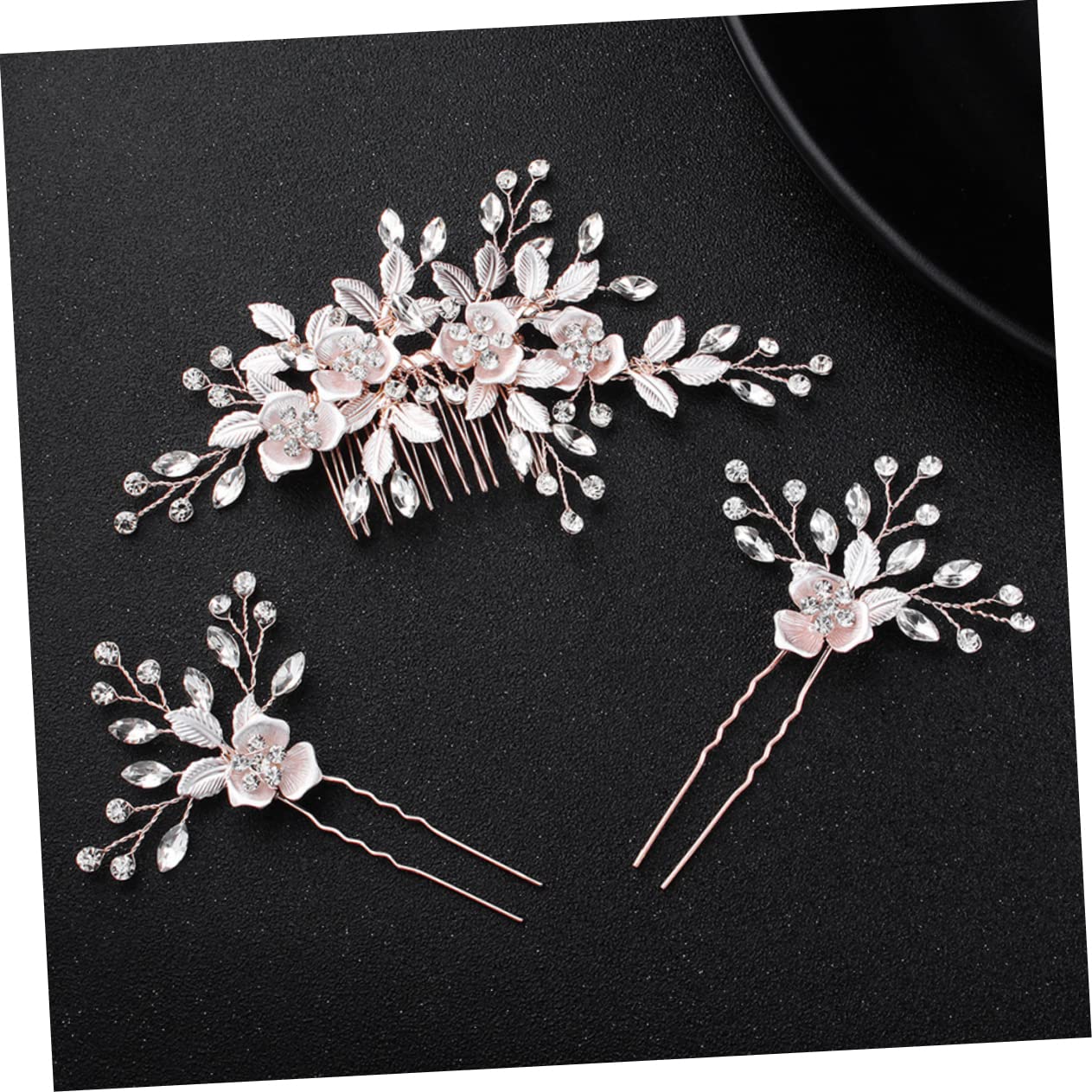 Healeved Lot De 3 Accessoires Pour Cheveux De Mariage Pinces À Cheveux Épingles À Cheveux Peignes Pour Enterrement De Vie De Jeune Fille