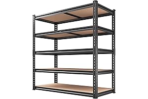 REIBII Garage Shelving, 2000 LBS Heavy Duty Metal Shelving Units for Garage