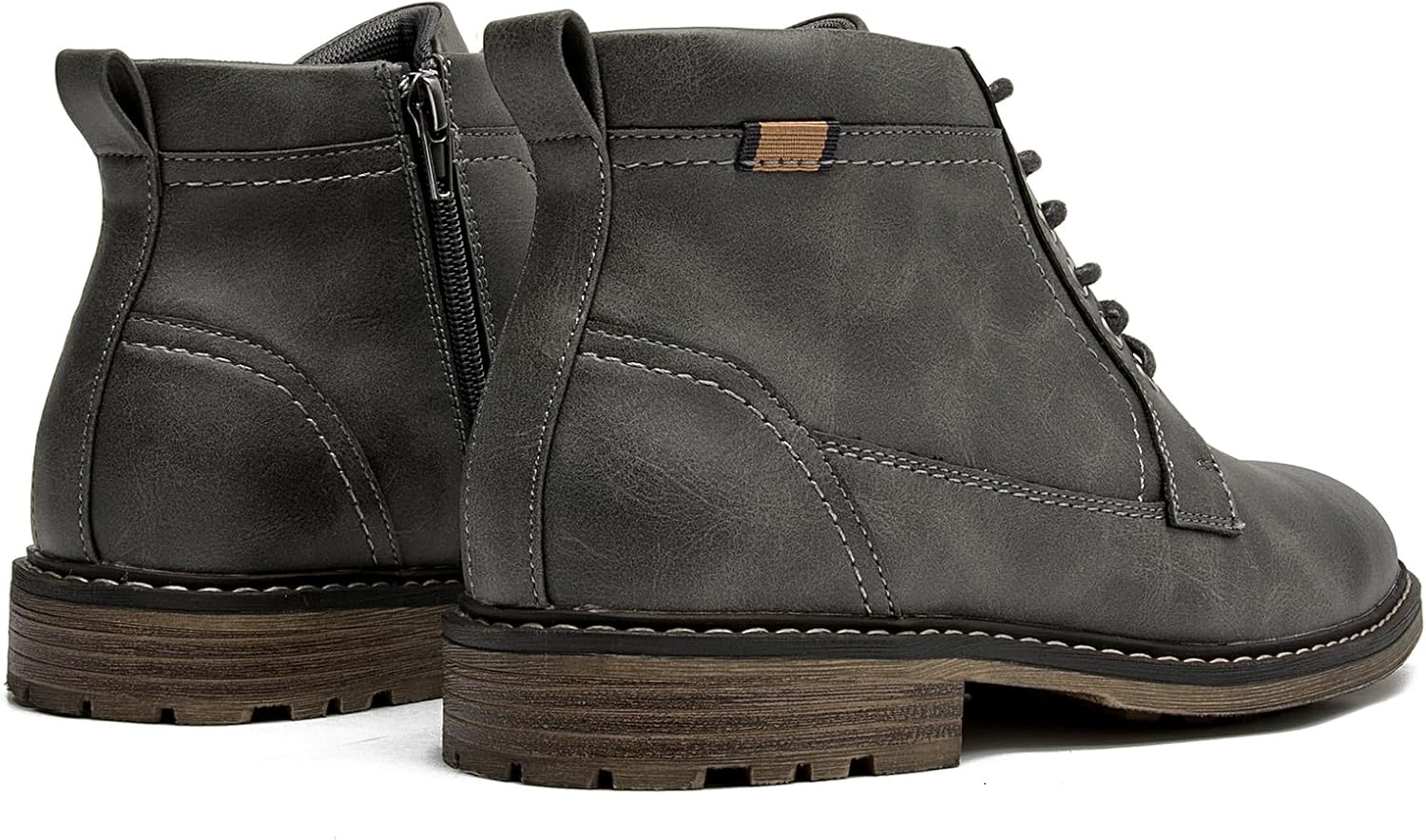 Men’s Casual Dress Ankle Boots with Zipper and Lace-Up, Fashion Boots for Daily Wear - Image 5