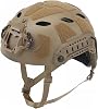 Lightweight Airsoft Helmet, High Cut Integrated Helmet with NVG Mount Base, Side Rails,Pre-Slotted Headset Strap for Outdoor Sports, CS