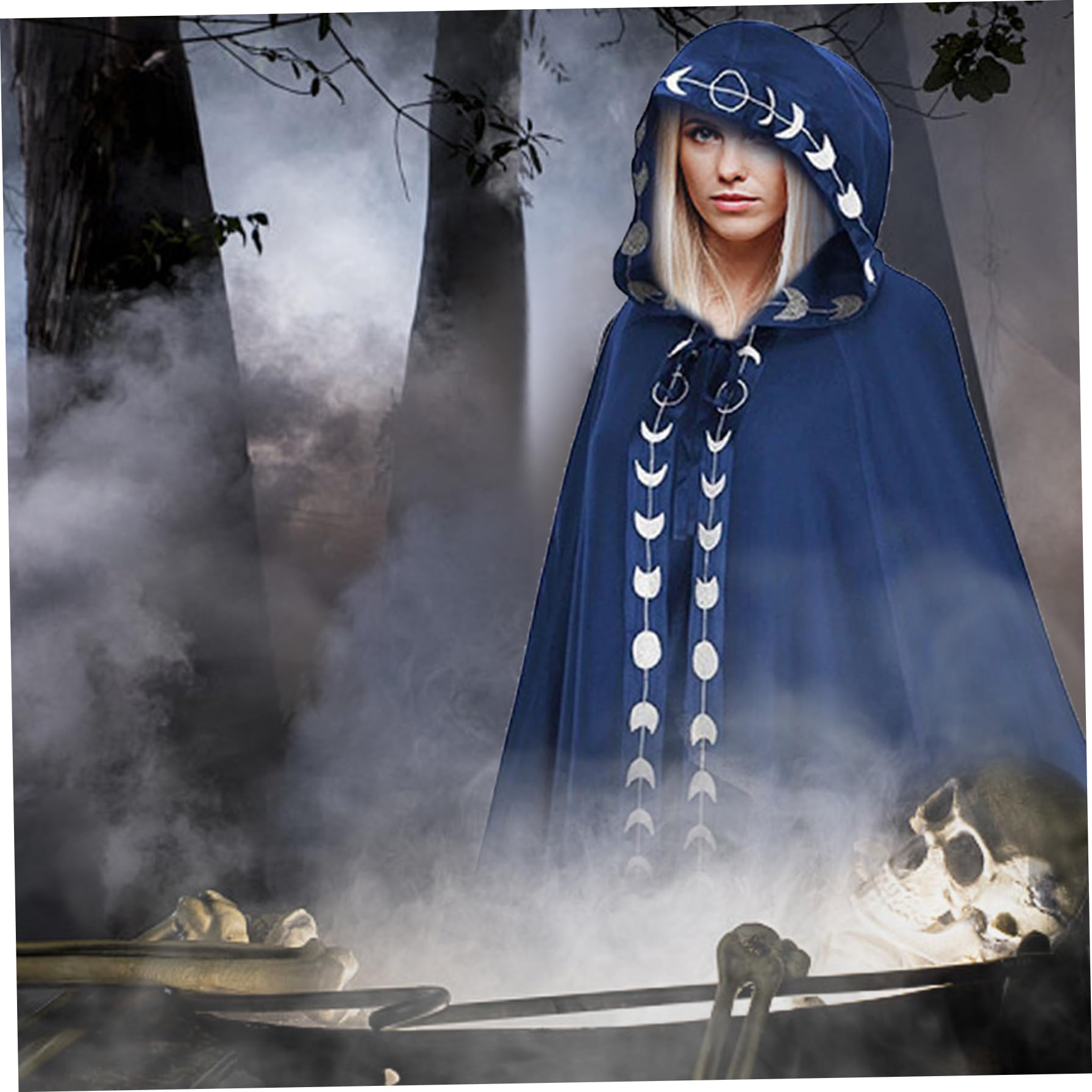 Cape à Capuche Noire SEFIRST Pour Halloween - 140 Cm, Polyester, Pour Adulte/enfant - Déguisement Vampire/sorcier