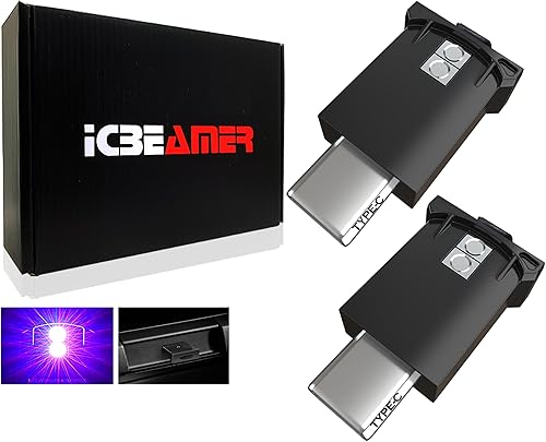 Miniatura 28 de ICBEAMER Luz nocturna en miniatura con interfaz USB, paquete de 1 unidad (verde) LED universal enchufable para interior del automóvil y atmósfera