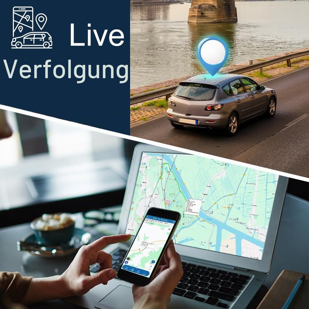TKMARS 4G GPS Tracker Auto mit Magnet & 20000mAh Akku, Echtzeit GPS Ortung mit APP/Web/SMS, Bewegungs/Abfall/Vibrationsalarm, Fahrzeug Tracker für Auto, Motorrad, Wohnmobil & Flotte
