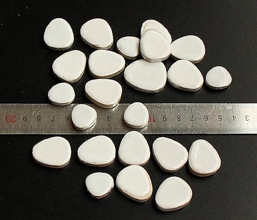 Vista 10 de Azulejos de mosaico de 7.05 oz, paquete de azulejos de mosaico de cerámica para decoración del hogar, manualidades, platos, marcos de fotos, Azul