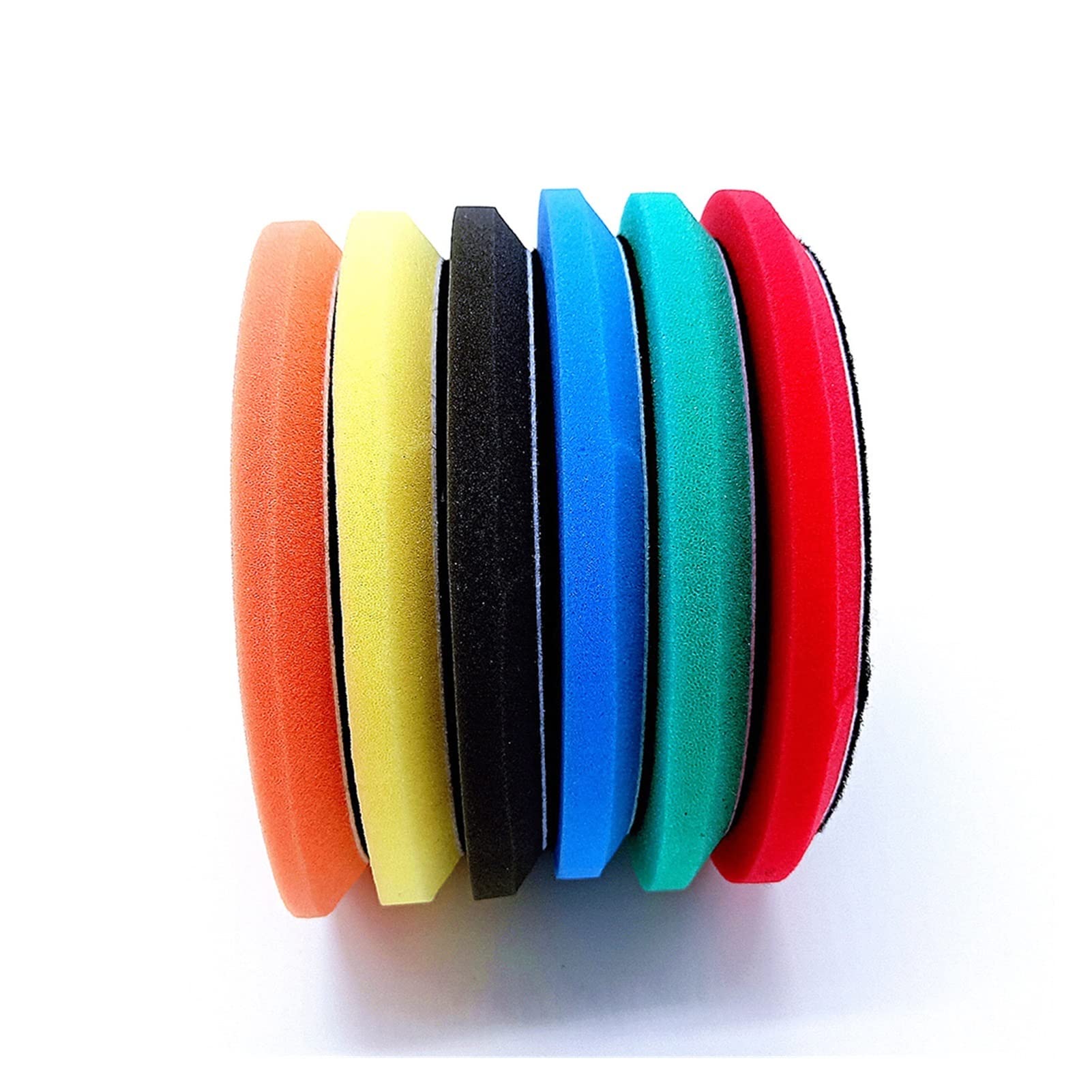 yaoqijie 5inch Buffing Pad Auto Auto Auto lucidatura Kit tampone tampone lucidatura lucidatura Sottile Schiuma plastica pastiglie for lucidatura Pacchetto 6 Lasting