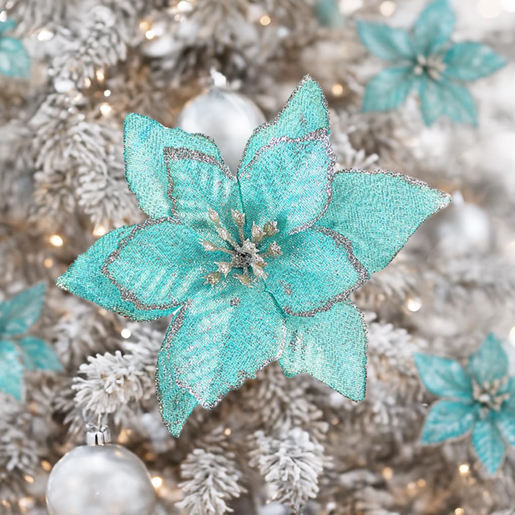 Fleurs de Noël Artificielles pour Couronne et Guirlande Lumineuse
