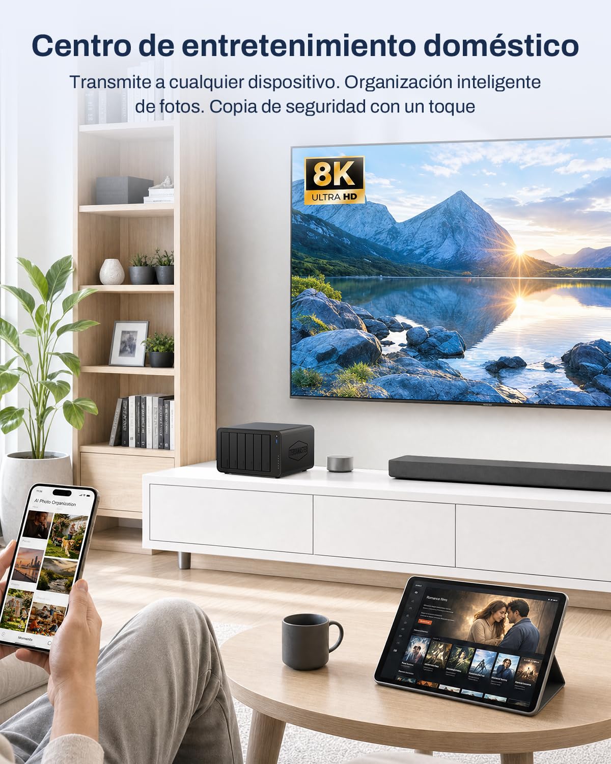 TERRAMASTER F6-425 Pro Almacenamiento NAS: Intel Core i3-1315U, 8GB DDR5, Dual 10GbE LAN, 2 USB 4.0, Tos 7 con IA nativa y Soporte OpenClaw, para Creadores y Empresas(Sin Discos) | Core i3-1315U (6 núcleos), 8 GB DDR5, TOS 7 con OpenClaw, 2 x 5 GbE LAN, 3