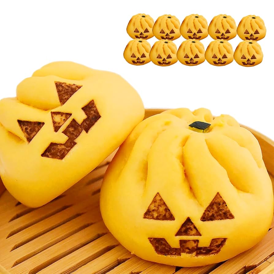 Amazon.co.jp: 江戸清 かぼちゃまん 100g×10個 ハロウィン