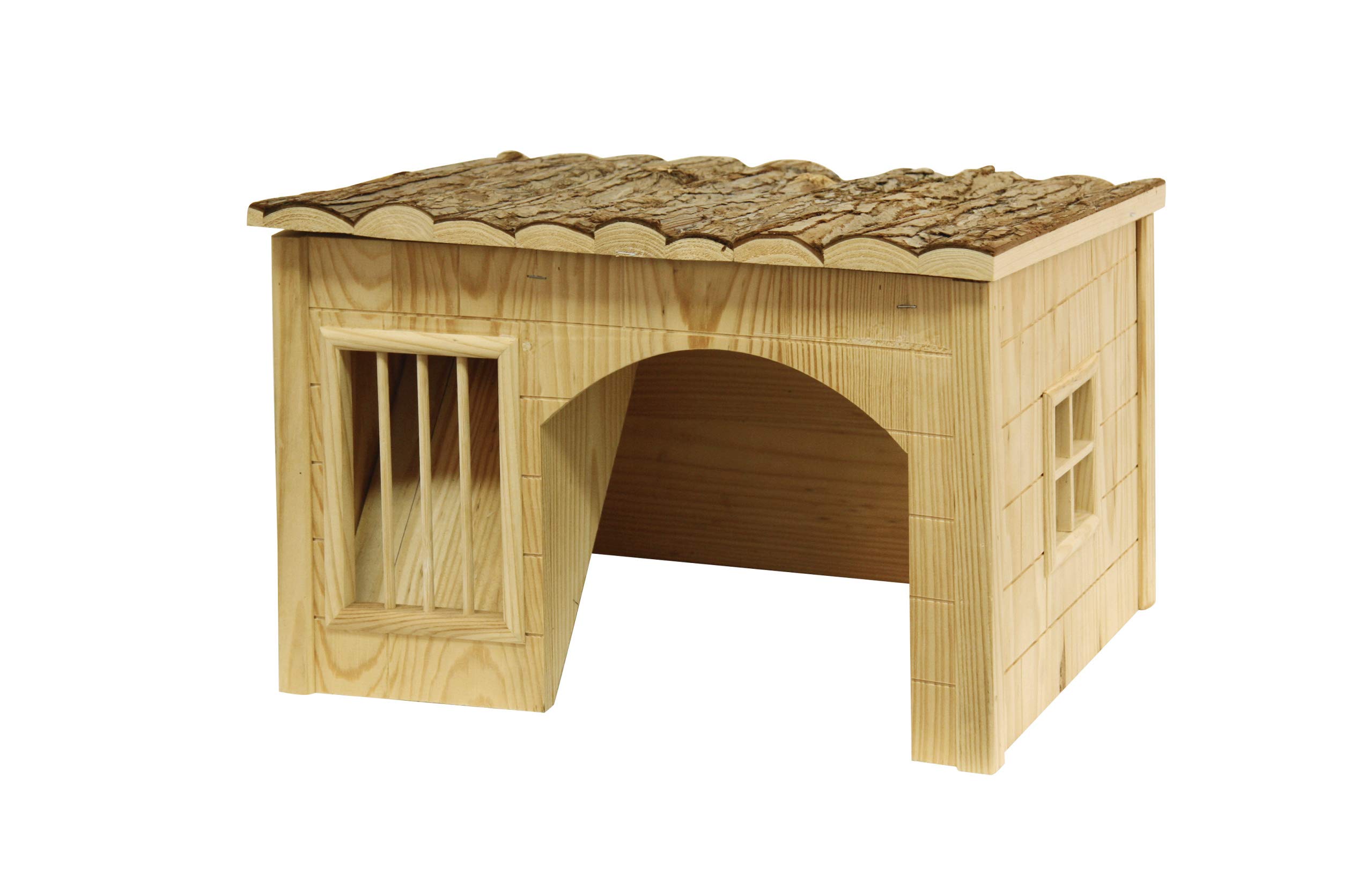 Kerbl Nature Plus House with Hay Rack, 43 x 34.5 x 27 cm