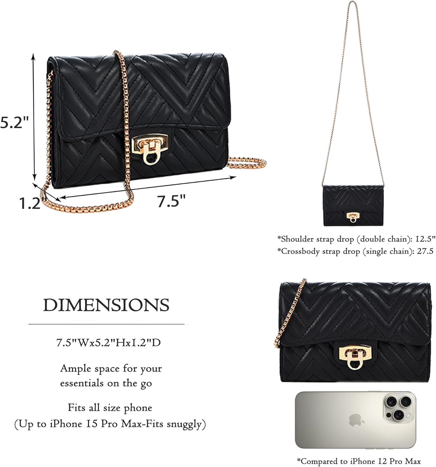 Stylish Small Crossbody Bag for women - Compact Phone Bag & Wallet, Lightweight & Perfect for Work, Travel, or Casual Outings - Image 6