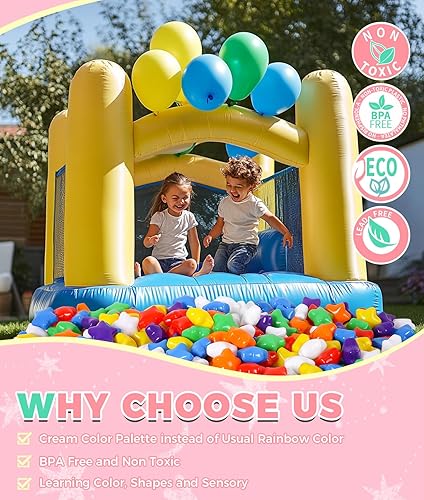 Miniatura 9 de TRENDPLAY Pelotas de estrella para hoyo de bolas, 100 bolas de plástico no tóxicas a prueba de aplastamiento, tienda de campaña para jugar en la