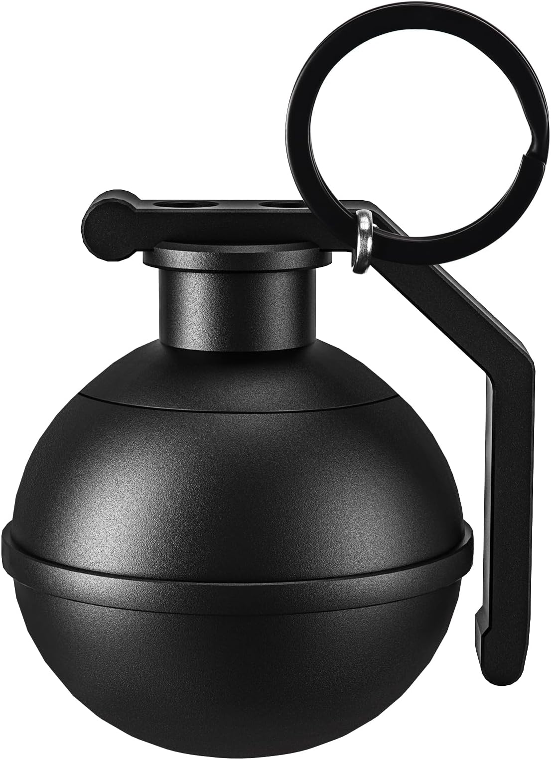 Aufew Tactical Small Pill Case, Metal Pill Holder with Keychain, Airtight Vitamin Container, Cool Mini Pill Organizer for Daily Medications, Supplements, Black
