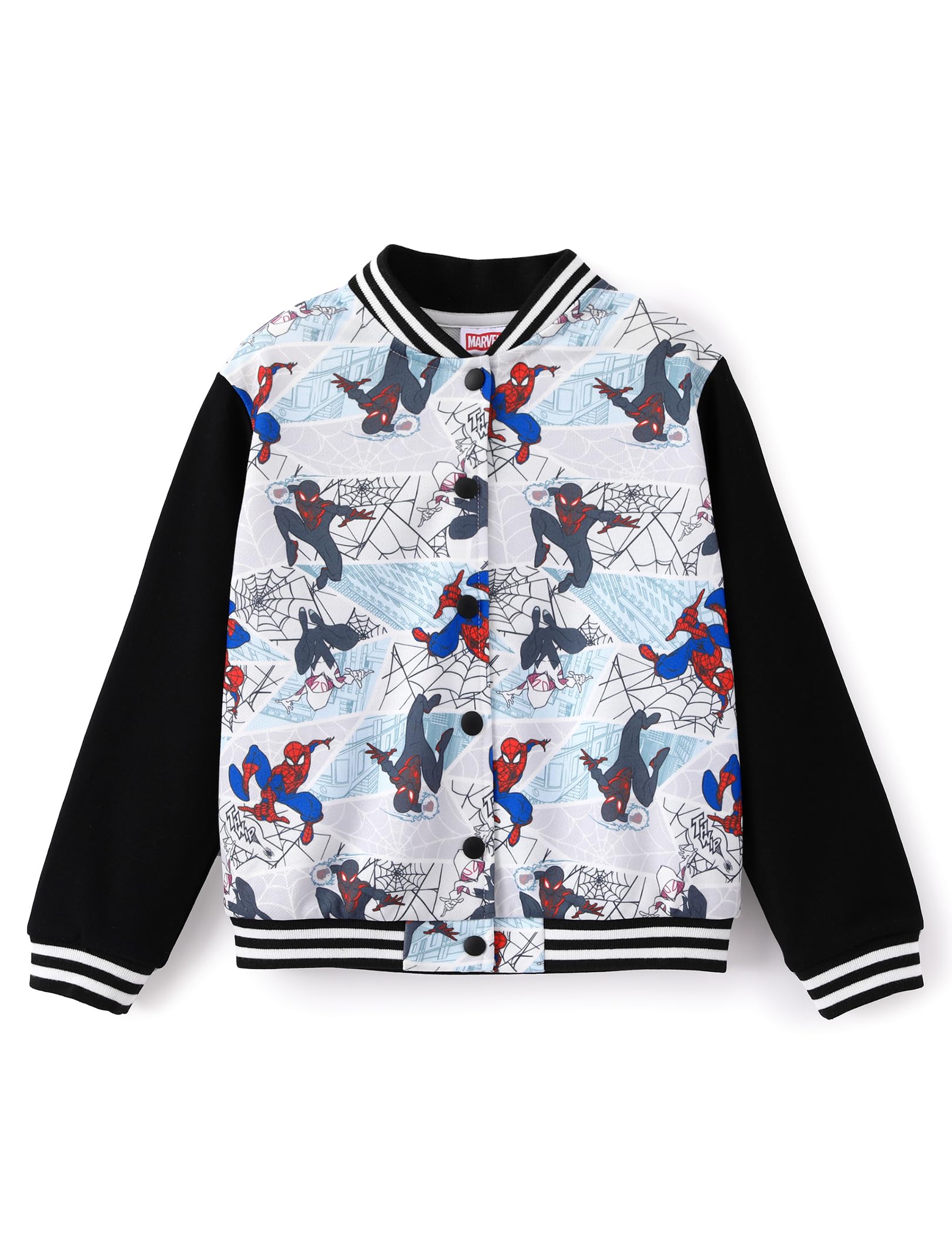 Disney Bomber Jacket Spider Man Marvel Toy Story Cars Varsity Cardigan2-13Y