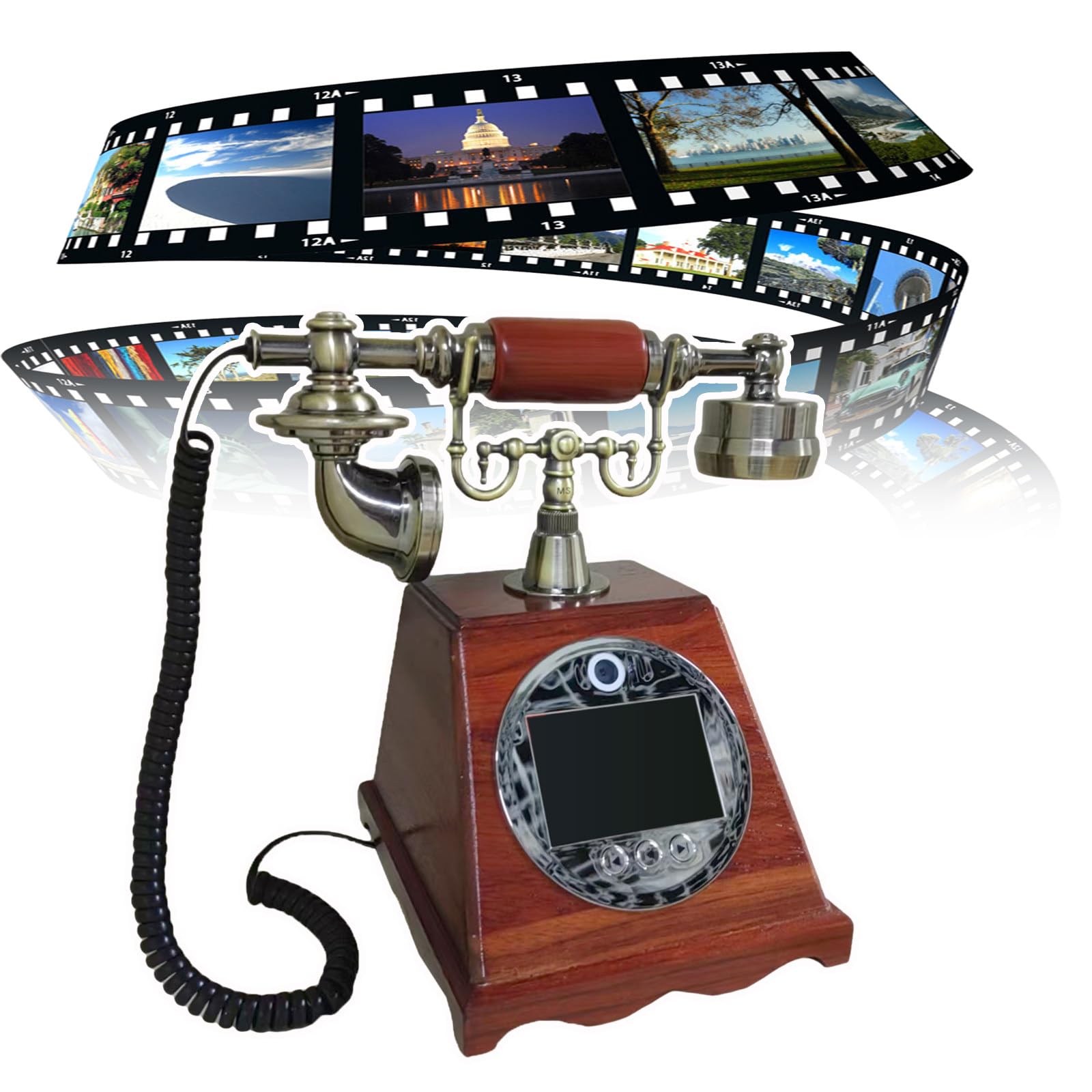 WIANQIAN Video Audio Phone Guestbook, Creative Record Audio GuestBook A