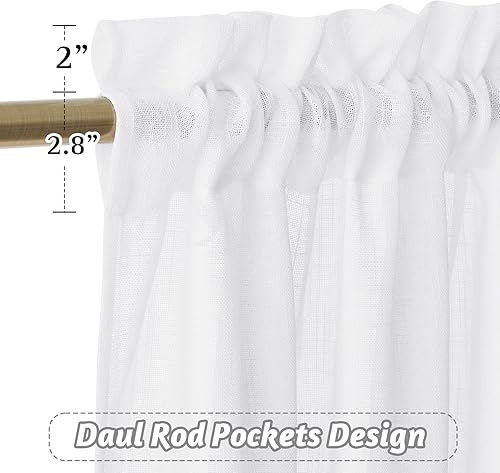 Miniatura 3 de RYB Home - Cortinas semitransparentes de lino