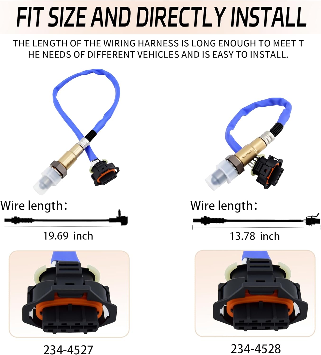 Upstream and Downstream Oxygen Sensor Compatible with 2011-2015 Chevy Chevrolet Cruze, 2012-2018 Sonic, 2016 Cruze Limited, Relpace#234-4527,12571768,234-4528