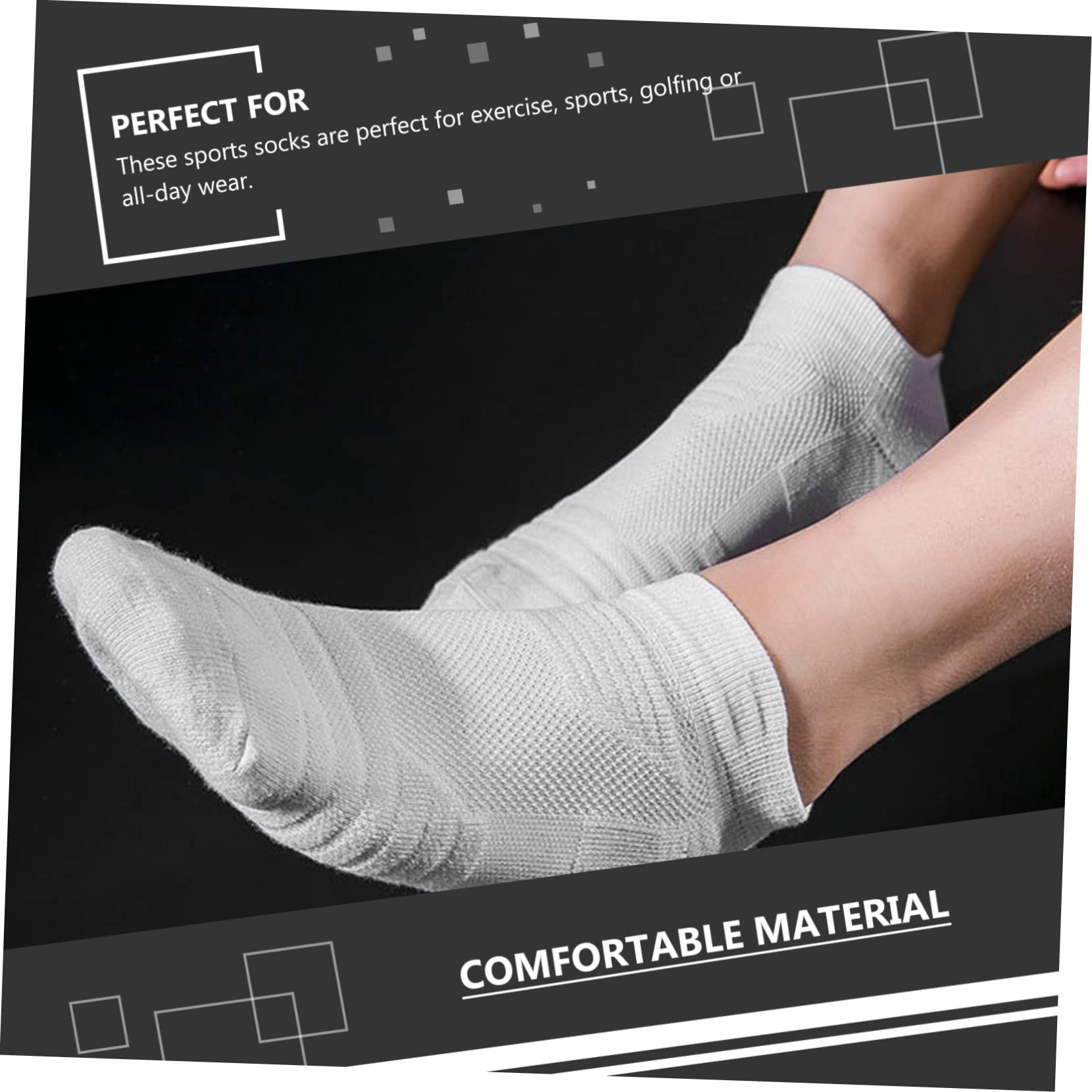Calze Sportive Uomo Poliestere 6 Paia Corte Traspiranti | Ammortizzazione e Prevenzione delle Vesciche, per Attività Quotidiane e Casual Wear, Atmosfera Estiva
