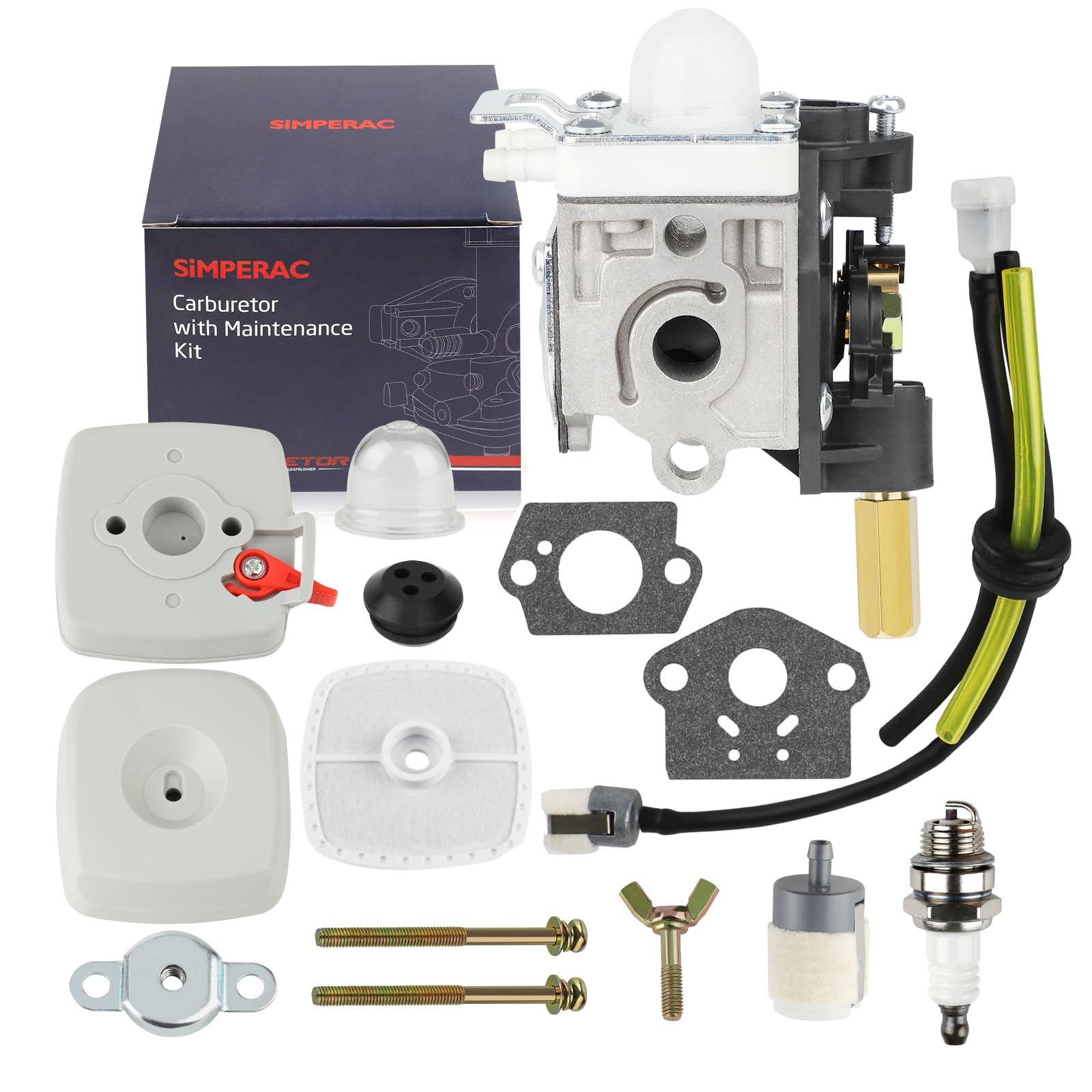 SIMPERAC SRM 230 Carburetor for Echo SRM 210 HC 150 GT-200R SRM230 Weed Eater GT-200 GT-230 HC-150 SRM-210 SRM-230 Trimmer Air Filter Cover Case Parts