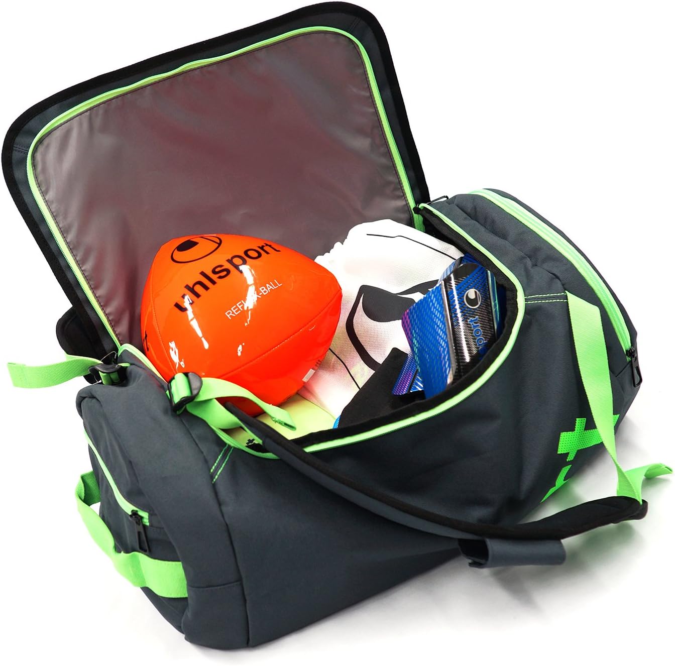 UHL Cape Gym Tote, 45 cm, Multicolour (Anthracita/Fluo Verde)