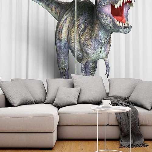 Miniatura 5 de Blackout Curtains Thermal Insulated Dinosaur Solid Pattern Metal Grommet Elegant Room Drapes Window Curtain for Bedroom Living Room 52x84 Inch x2