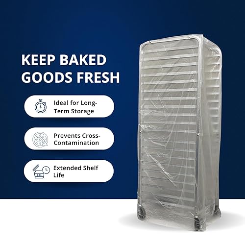 Miniatura 4 de FSE Cubiertas desechables de grado comercial para bandejas/panecillos, 20.25 pulgadas de ancho x 26 pulgadas de profundidad x 69 pulgadas de alto,