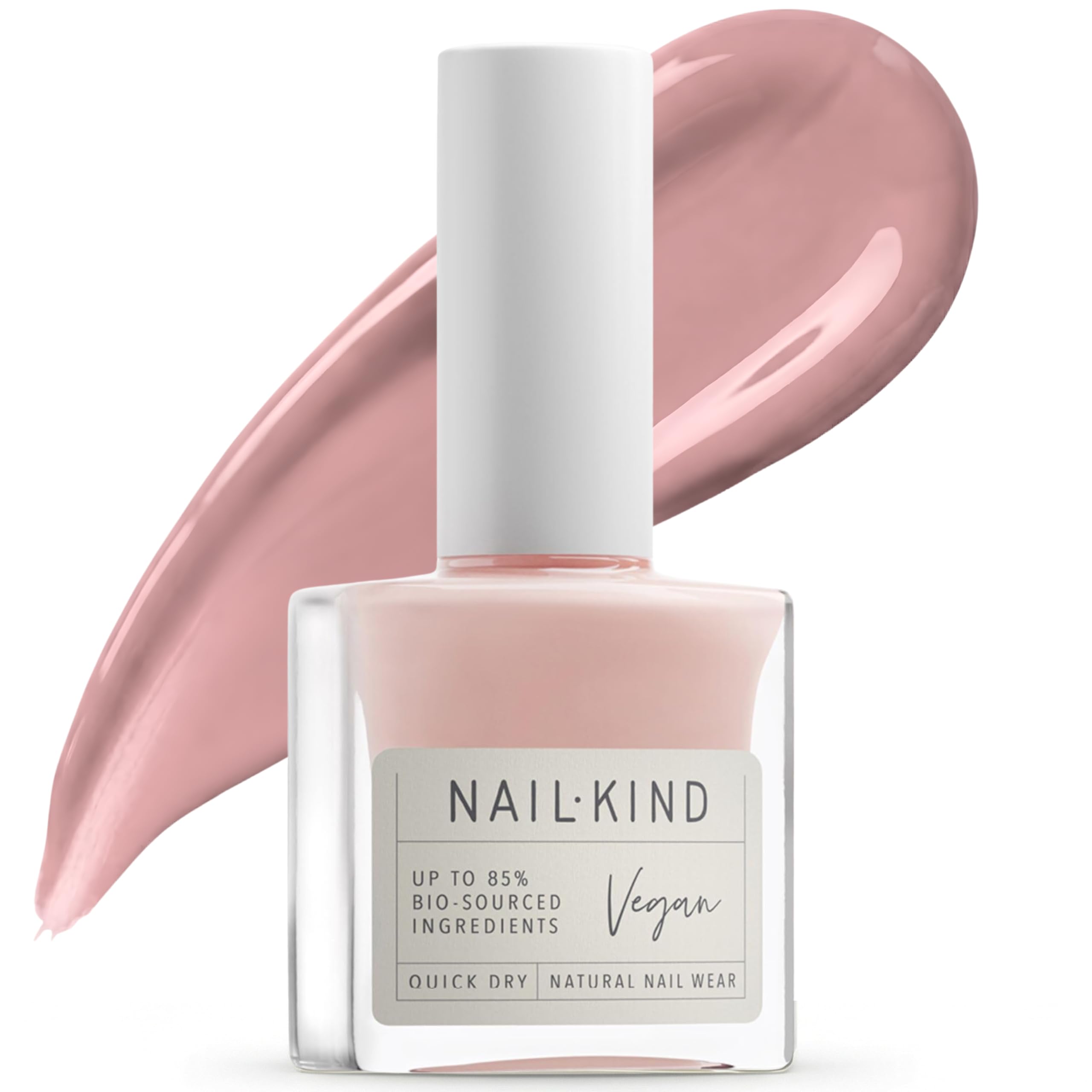 Light Pink Nail Polish Pillow Talk 8ml Vegan Nail Varnish – Classic Nude Finish, Quick Drying Long Lasting Chip Resistant Manicure, Low Chemical Formula, PETA & Halal Certified, NailKind