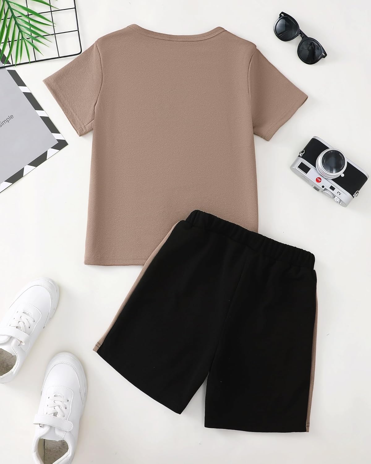 Boy Clothes Kids Boy's Summer Outfits Shorts Sleeve Crewneck T Shirt Tops Tees Shorts Sets Boy's 2 Piece Outfits - Image 6