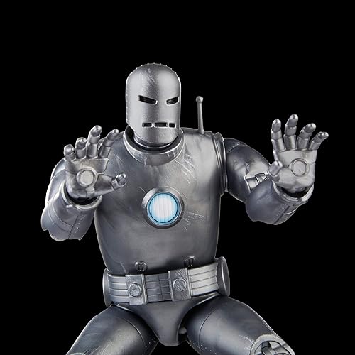 Vista 3 de Serie Marvel Legends Iron Man (Modelo 01) Avengers 60º Aniversario - Figura de acción coleccionable de 6 pulgadas, 6 accesorios