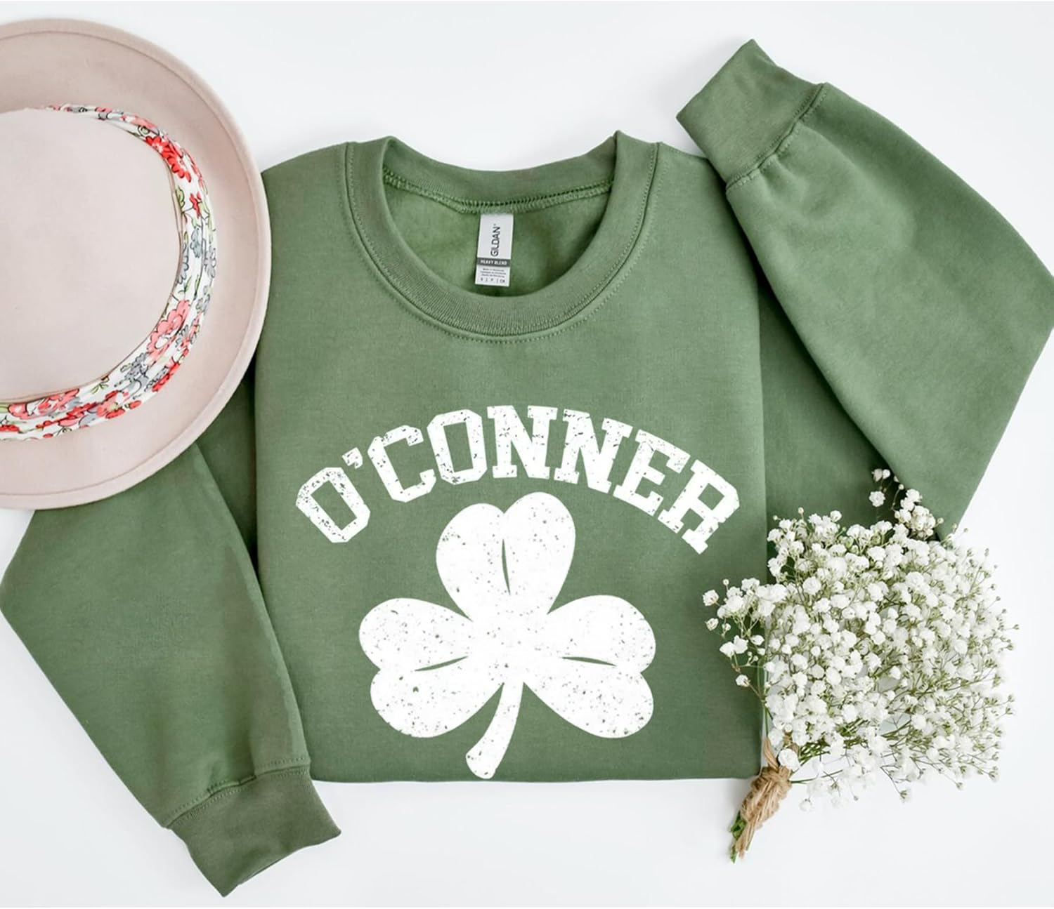 Personalized St. Patrick's Day Sweatshirt, Shamrock Design with Name, Custom Sweatshirt for Men & Women, Custom Hoodies Design Your Own, St. Patty's Day Gift Idea - Image 5