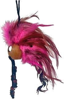 Hawaiian Hand Made Pink Feathers Makini Ikaika Makaki'i Hawaii Warrior Helmet