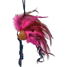 Hawaiian Hand Made Pink Feathers Makini Ikaika Makakii Hawaii Warrior Helmet