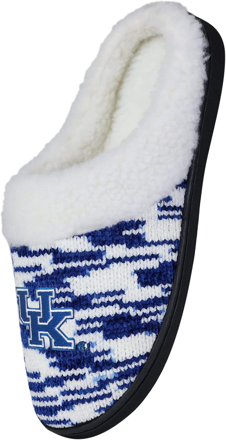 FOCO Women's NCAA Sherpa Lined Colorblend Cup Sole Slippers