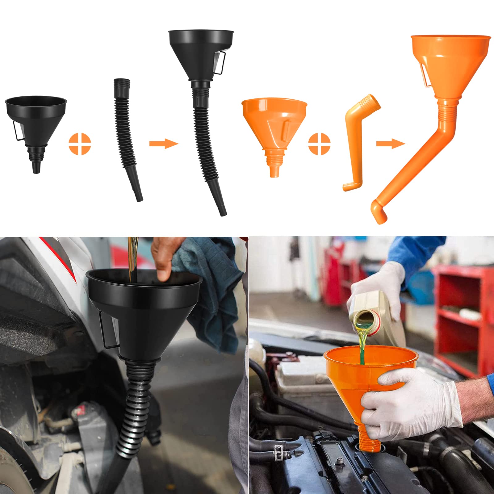 Imbuto Olio A Collo Lungo - Per Auto E Moto - Giallo/Rosso - Multifunzionale - Foto 9