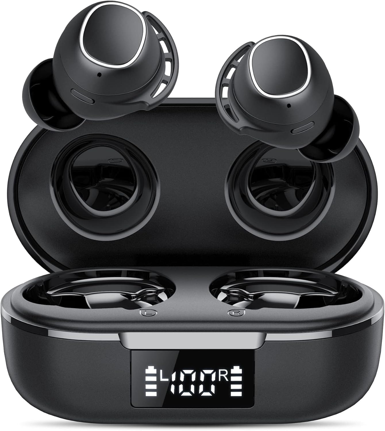 Ear Buds Wireless Earbuds, Bluetooth Headphones 5.3 In Ear with 4 ENC Noise Cancelling Mic, Bass Boost 90%, 60H Playtime Bluetooth Earphones, NEW Mini Bluetooth Earbuds IP8 Waterproof, USB-C