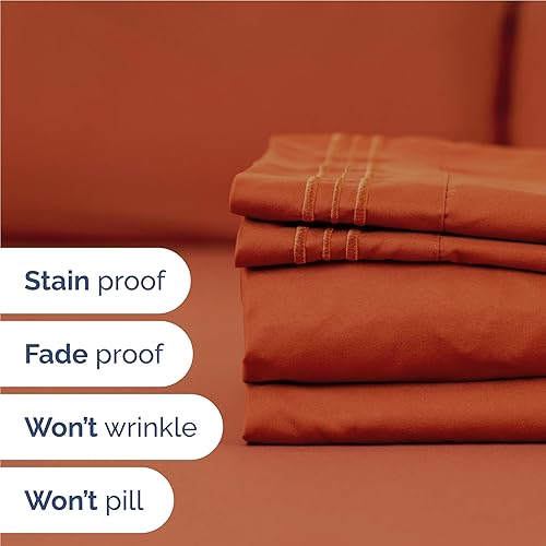 Vista 5 de Juego de sábanas de 3 piezas de tamaño individual XL, cómodo, transpirable y refrescante, ropa de cama de lujo de hotel para mujeres, hombres