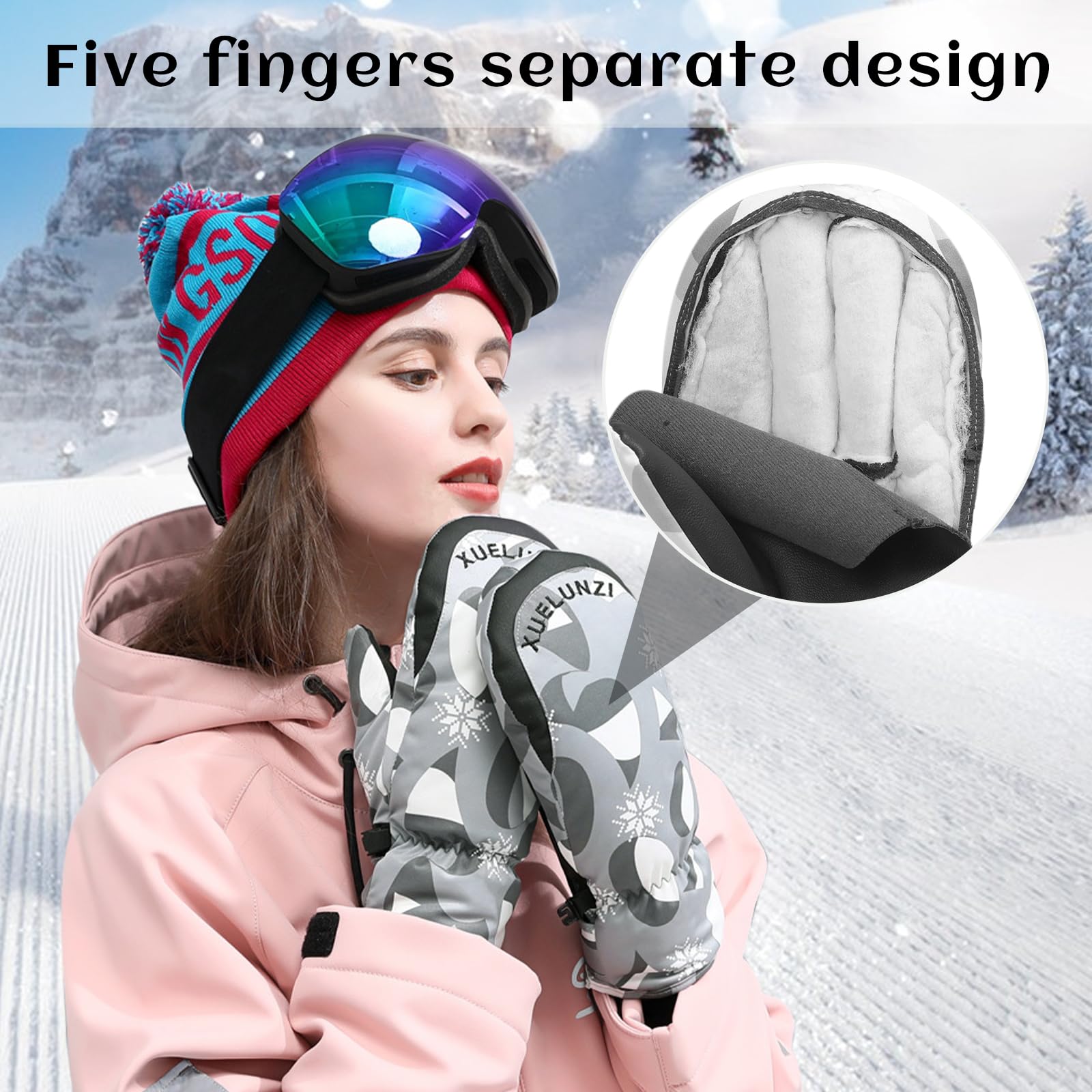 Guanti Da Sci Donna Andiker - Impermeabili, Termici E Touchscreen Per Inverno E Sport Neve - Foto 8