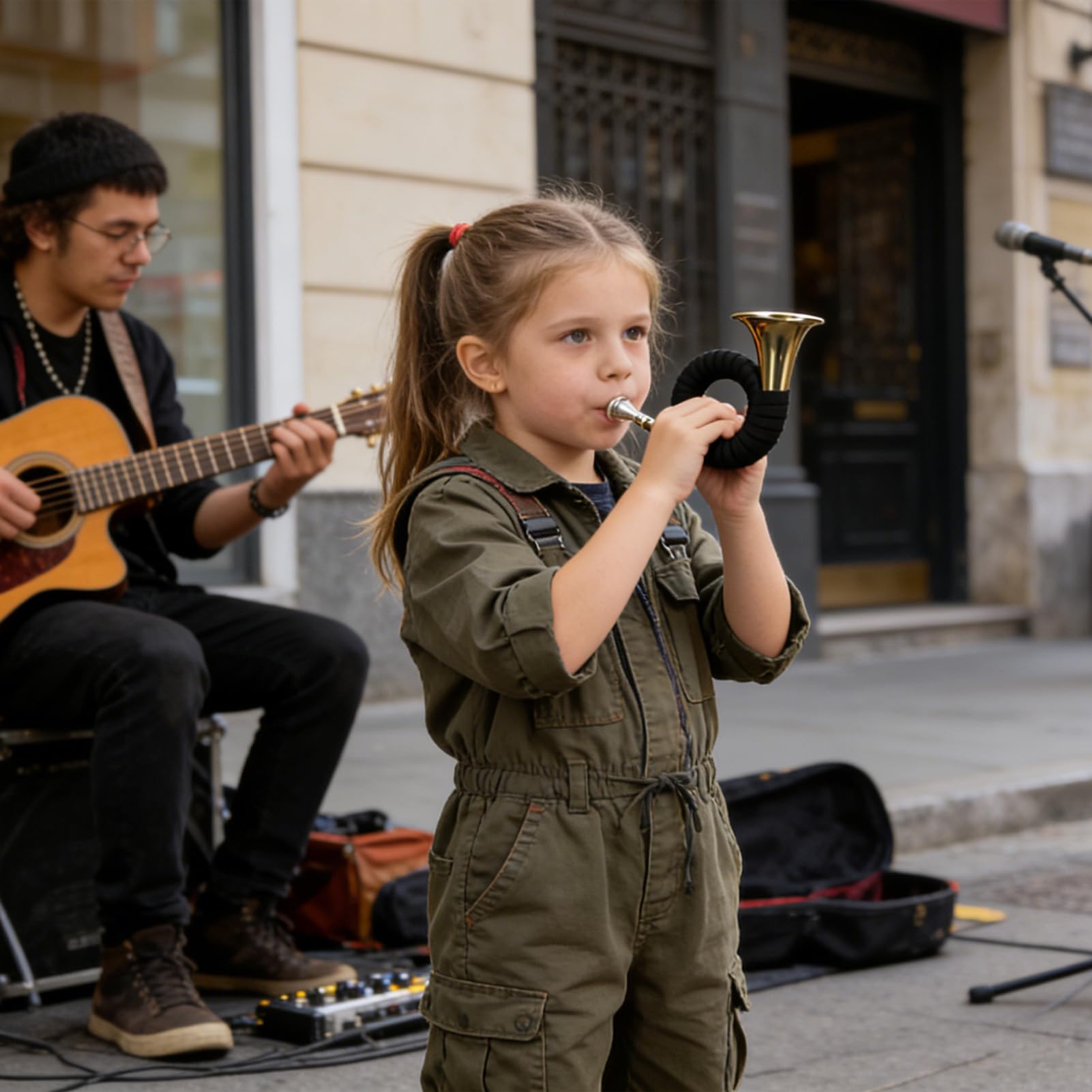 Francese Mini Miniatura di Strumento Musicale per Decorazione | francese compatto con il supporto per Principianti Amanti della Musica Prove All'aperto Viaggio