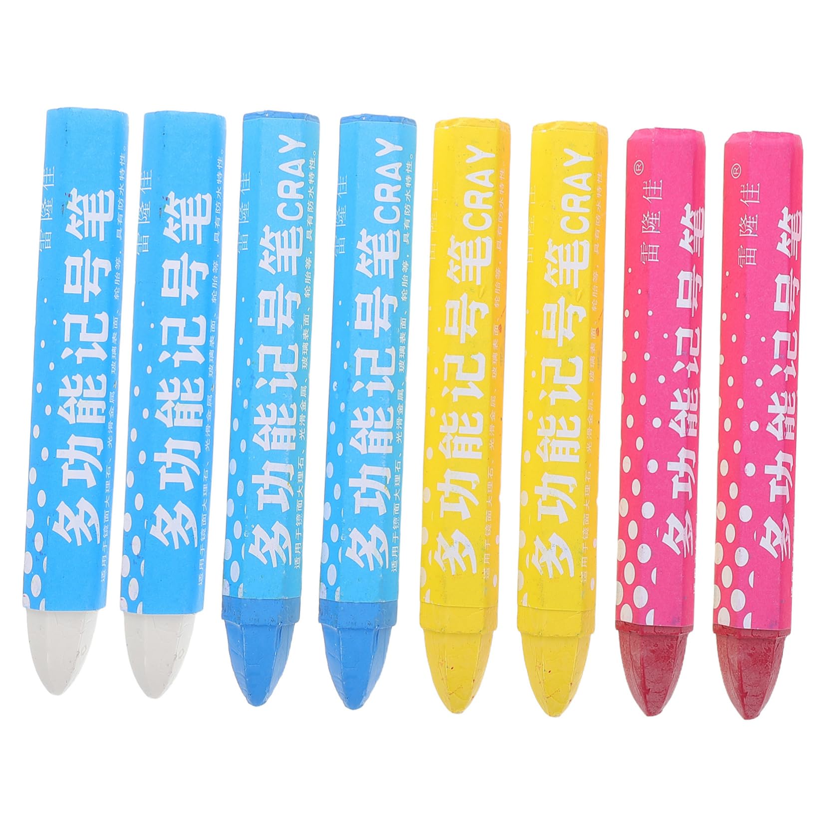 Mikinona 8pcs Tire Marking Set Universal Wheel Paint Pen for Car Tires Bike Motorcycle Truck White Yellow Red Colors