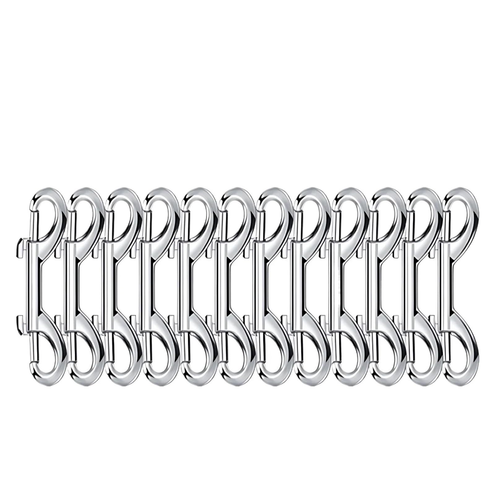 Meytxoa 88Mm Double Ended Bolt Snap Hooks Double Ended Snap Hooks Heavy Duty Zinc Alloy B-Shape Bolt For Dog Leash Collar Spring Traction(,6Pcs)