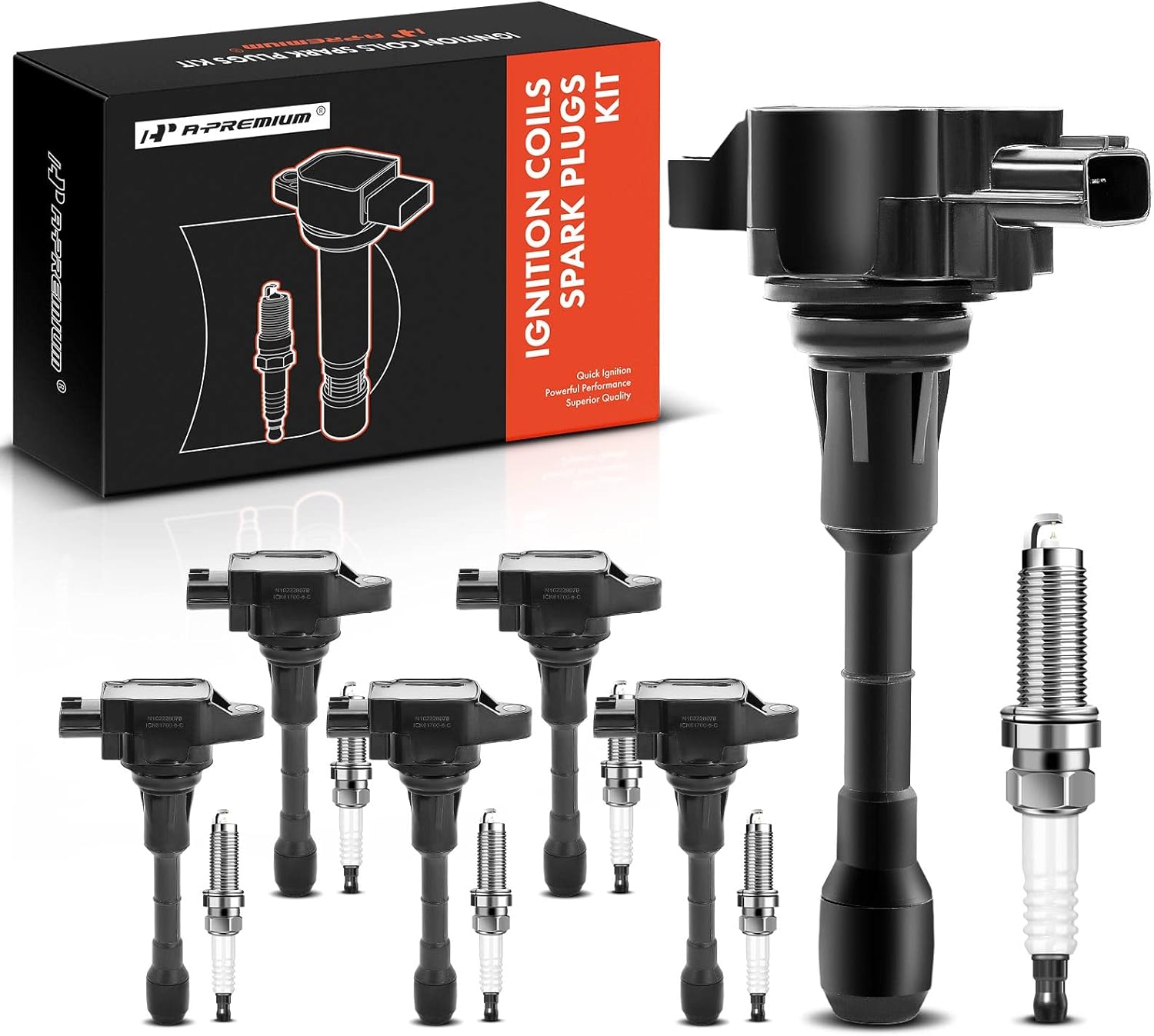 APremium Ignition Coils and Spark Plugs Kits Compatible with Nissan 370Z 20092020