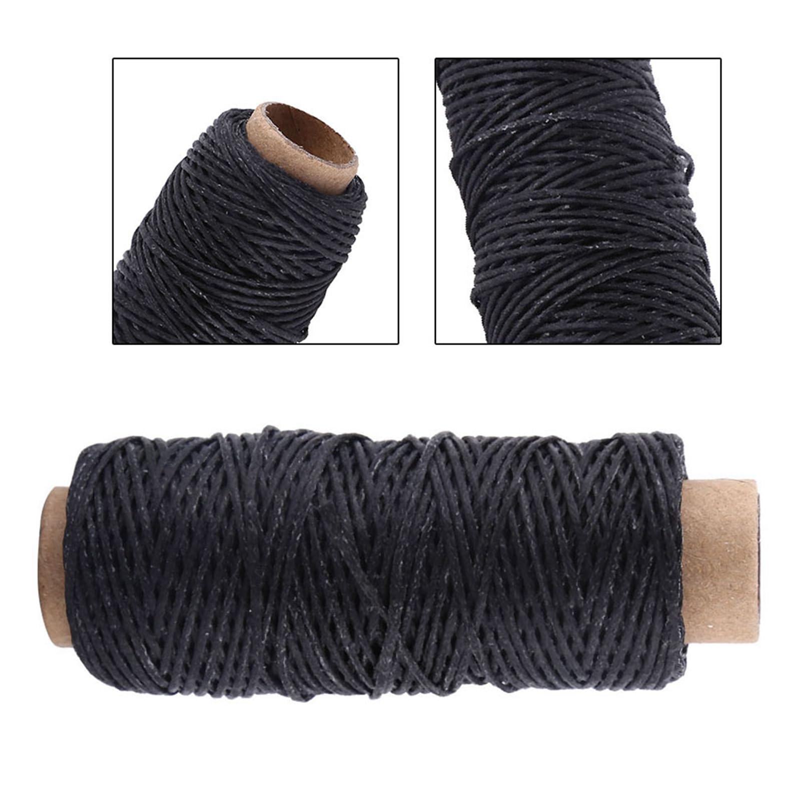 SIXRUN Hilo de Coser, Hilo de Coser de Cuero Plano Encerado de 1 Mm X 50 M para a Mano, Línea Ordenada Resistente Al Desgaste para Reparación de Calzado, Manualidades de Cuero, Usuarios de Costura a