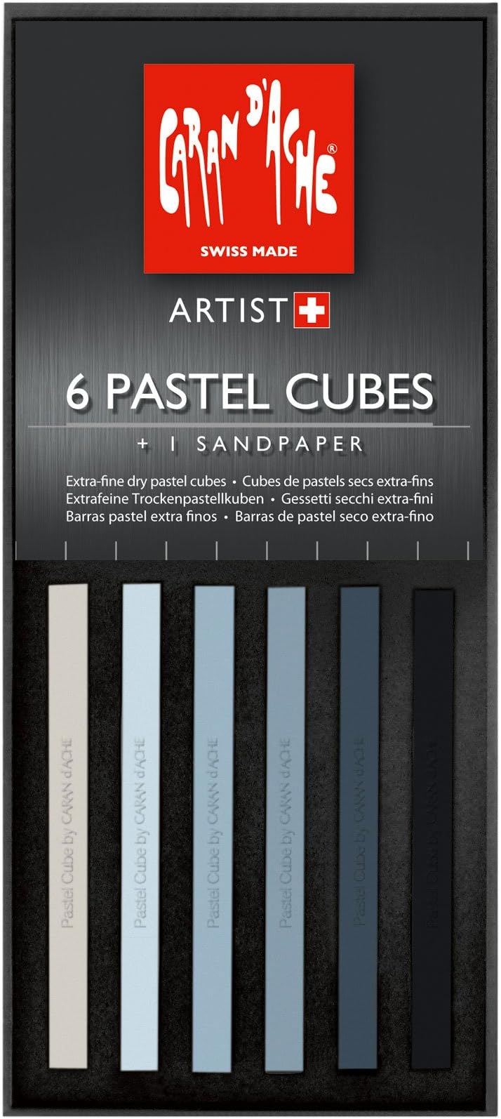 CREATIVE ART MATERIALS Caran D'ache Pastel Cube Set/6 Shadow (7806.013)