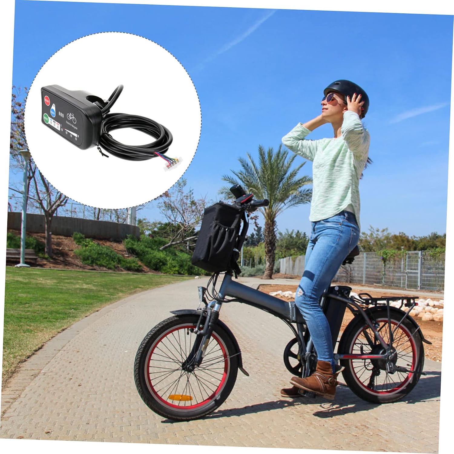 Totority 1pc Mountain Bike Display Panel Bike Display Controller Easy Installation for Electric Cycling and Enhanced Performance