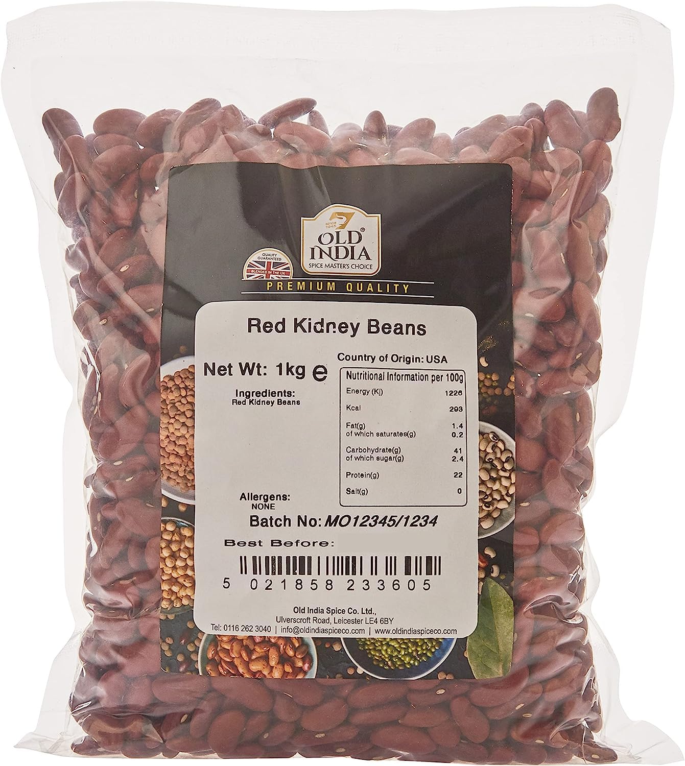 Old India Red Kidney Beans, 1 kg