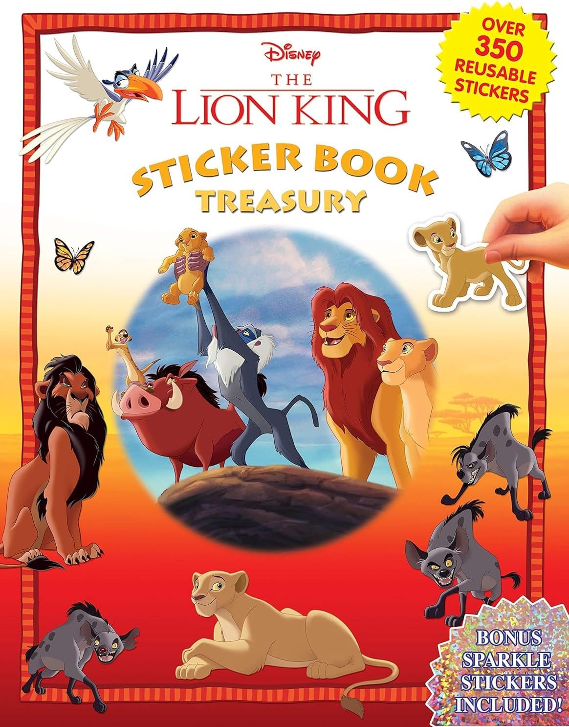Disney Lion King Sticker Book Treasury - Activity Books for kids, 350 reusabl...