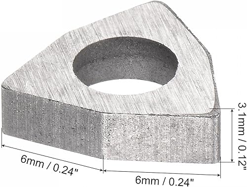 Miniatura 13 de uxcell Carburo Insertar Asiento Shim MW0804 Herramienta de torneado Rosca Torno Asientos 10 Unids