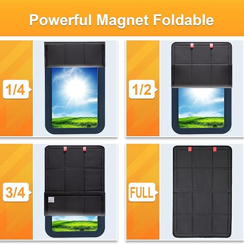 Miniatura 6 de Spurtar Persiana magnética opaca para ventana de puerta de autocaravana, 25 x 16 pulgadas, accesorios de RV para interior, cubierta opaca para