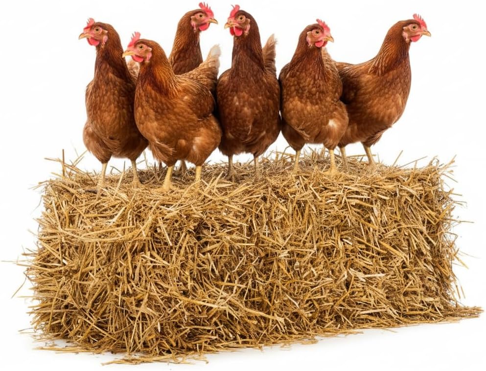 Organic Straw Litter 10kg for Chickens Horses Chickens Donkeys Foals Straw Natural Absorbent Eco-Friendly Heat Insulating