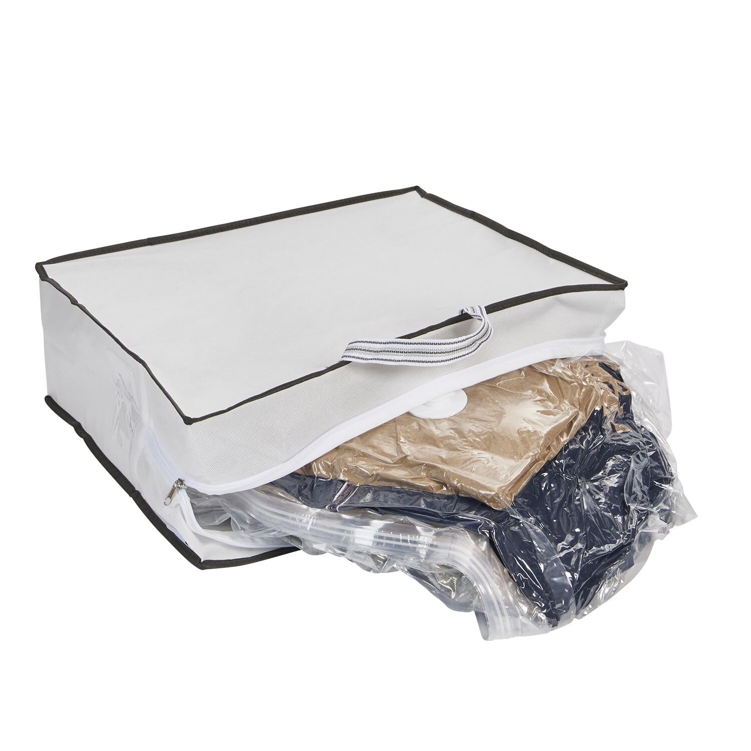 Lakeland Grayish-Blue Slimline Vacuum Clothes & Duvet Storage Tote Bag